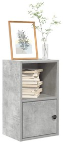 betonszürke szerelt fa könyvespolc 31x24x52 cm