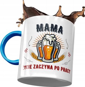 Kék Bögre Anyák napjára Nyomtatott fényképpel