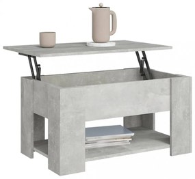 betonszürke szerelt fa dohányzóasztal 79x49x41 cm