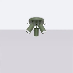 Sollux SL.1503 - Spotlámpa RING 3xGU10/10W/230V zöld