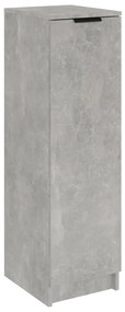 betonszürke szerelt fa cipősszekrény 30 x 35 x 100 cm