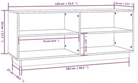 mézbarna tömör fenyőfa cipőszekrény 110 x 34 x 45 cm