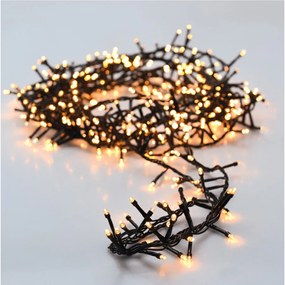 200 LED-es  BOA fényfüzér, kültéri-beltéri elemes, 8 világítási móddal, meleg fehér és Sárga LED-el, 4 m, IP44