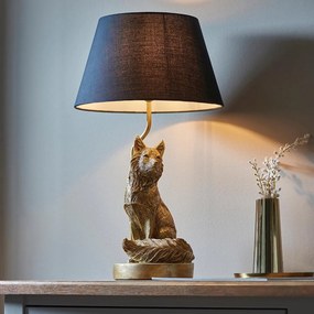 Endon modern asztali lámpa fox fekete arany end106796