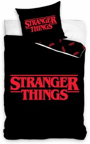 Stranger Things ágyneműhuzat fekete 140x200cm 70x90cm