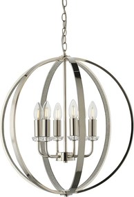 Endon klasszikus modern csillár ritz nickel-nero átlátszó end81508