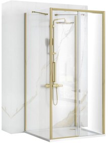 Falra szerelhető zuhanykabin REA Rapid Slide Brush Gold