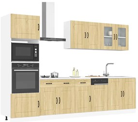 vidaXL 7 részes konyhaszekrény szett Kalmar sonoma tölgy műszaki fa