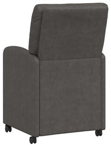 Kerekes Étkező Székek 2 pcs Fekete 57 x 67 x 95 cm Műbőr