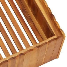 Tömör akácfa kerti magaságyás 50 x 50 x 25 cm