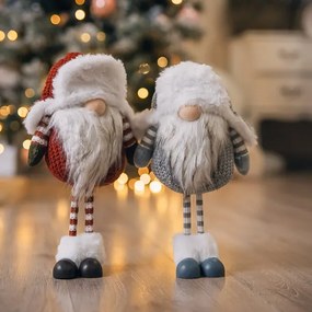 Karácsonyi plüss skandináv manó sapkában 32 cm &#8211; 2 féle