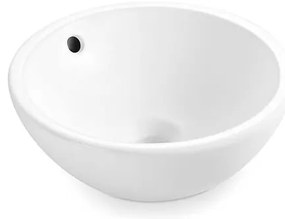 Bathco 4015 - Ráültethető mosdó CASTELLON átm. 35 cm, porcelán/fehér