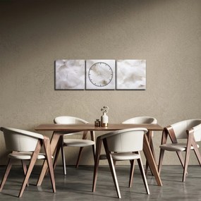 Kép - Fehér tollak (órával) (90x30 cm)