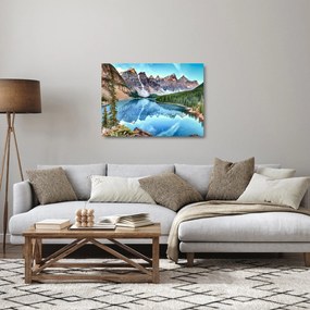 Üveg kép - Moraine-tó (70x50 cm)