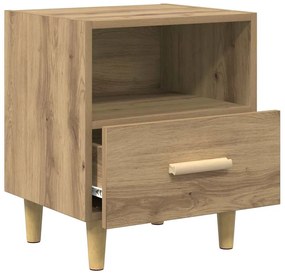 Éjjeliszekrény 2 pcs kézműves tölgy 40 x 35 x 47.5 cm Faanyag