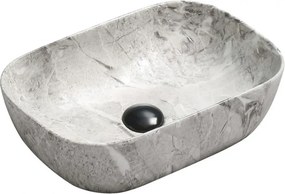 Mexen Rita 45 x 32 cm-es asztali mosdókagyló, szürke kő - 21084598