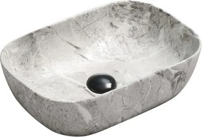 Mexen Rita 45 x 32 cm-es asztali mosdókagyló, szürke kő - 21084598