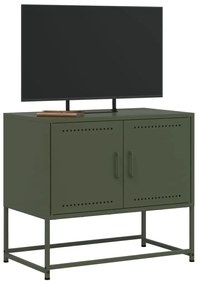 olívazöld acél TV-szekrény 68,5x39x60,5 cm