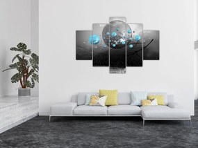 Kép- világos kék absztrakt gömbök (150x105 cm)