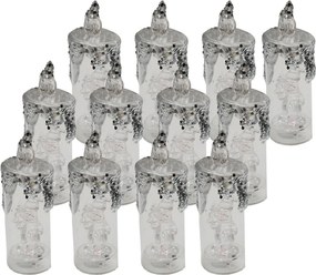 LED oszlopgyertya SANTA 16 cm átlátszó - több kialakítás