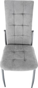 Szék, szürke szövet/fém, ADORA 2 NEW