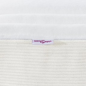 Pocket Spring Mattress Krém 180x200x20 cm Közepesen Kemény Szövet