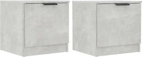 vidaXL 2 db betonszürke éjjeliszekrény 40 x 39 x 40 cm