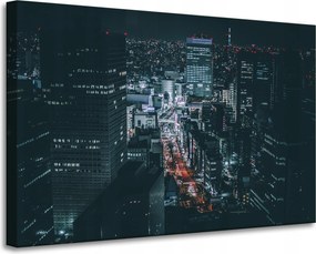 Vászonkép Tokió építészet éjszaka 90X60 cm