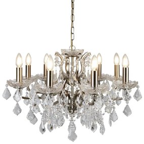 Searchlight 8738-8AB - Kristály csillár láncon PARIS 8xE14/40W/230V