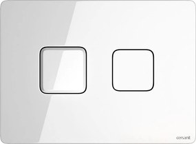 Öblítőgomb WC-hez Cersanit Accento Square Üveg Fehér S97-054