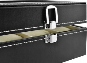 3 részes óratartó doboz, fekete