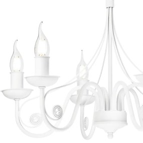 Csillár láncon DONATO 6xE14/40W/230V fehér