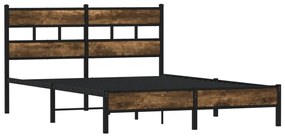 sonoma tölgy színű fejtámlás ágykeret matrac nélkül 150x200 cm