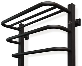 Fürdőszobai elektromos radiátor termosztáttal FORTIS 350W/230V 80,6 cm IP44 fekete baloldali