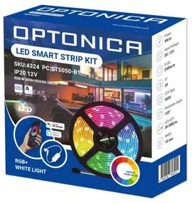 Optonica Beltéri SMD LED Szalag Szett Wifi Vezérlővel RGB+Fehér 480lm 120 LED 8W IP20 2m 4324