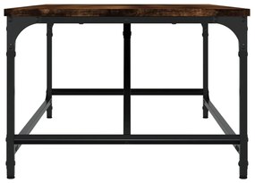 Füstös tölgy színű szerelt fa dohányzóasztal 100x50x35 cm