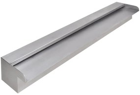 vidaXL Négyszögletes rozsdamentes acél medence szökőkút 90 cm
