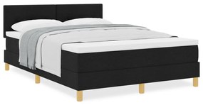 Box Spring ágy matraccal fekete 140x200 cm szövet