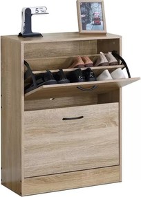 Cipőtartó (cipősszekrény), MDF, barna, ABO-G1014 OAK Belföldi Raktárról