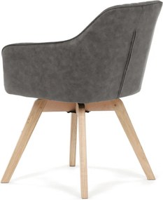 Jídelní židle, černá, látka vintage, DCH-435 BK3