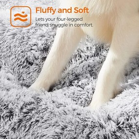 Kisállat fekhely, párnázott, mosható kutyafekhely, világosszürke | FEANDREA