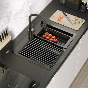 Acél mosogatótálca LUKE 110 WORKSTATION Black