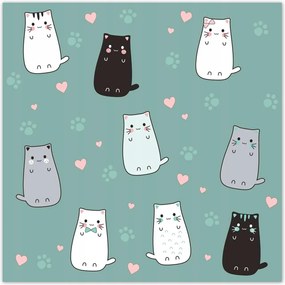 Poszterek 30x30 Cica Cicák Macskák