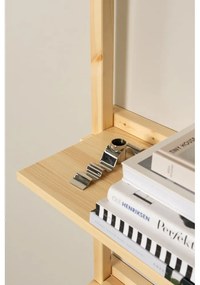 Natúr színű borovi fenyő fali könyvespolc 66x127 cm Groove – Karup Design