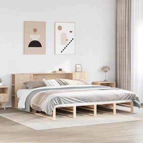 tömör fa könyvespolcos ágy matrac nélkül 200 x 200 cm
