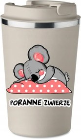 Prémium Termo Bögre bézs ajándék Reggeli Állat Koala maci KT_451_b