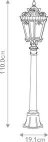 Kichler TOURNAI KL-TOURNAI4-M Állólámpa 1x60W/E27 IP44
