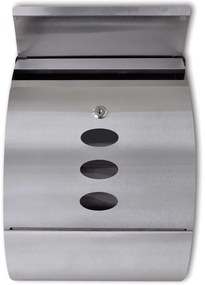 vidaXL Rozsdamentes acél postaláda