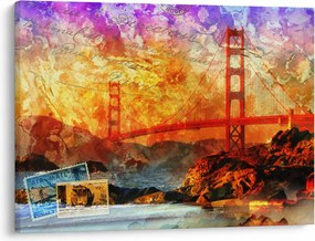 Kép - Golden Gate, San Francisco, Kalifornia (70x50 cm)