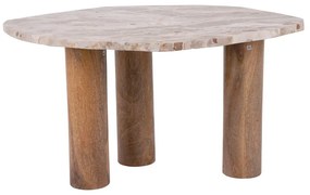 Tárolóasztal márvány dekoros asztallappal 50x75 cm Organic – Leitmotiv